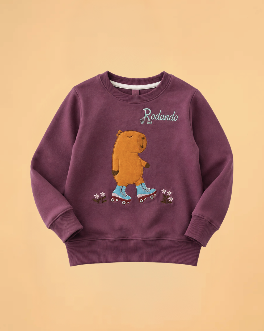 Crewneck Capibara Morado