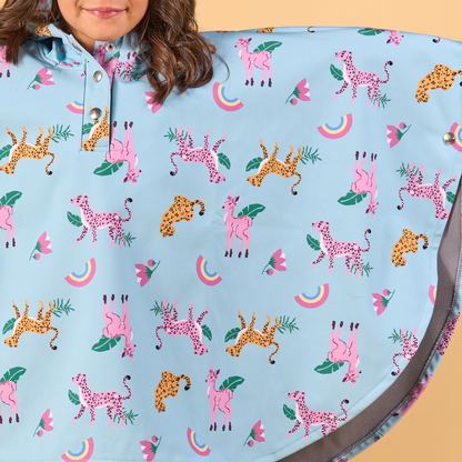 Capa Impermeable Azul Claro