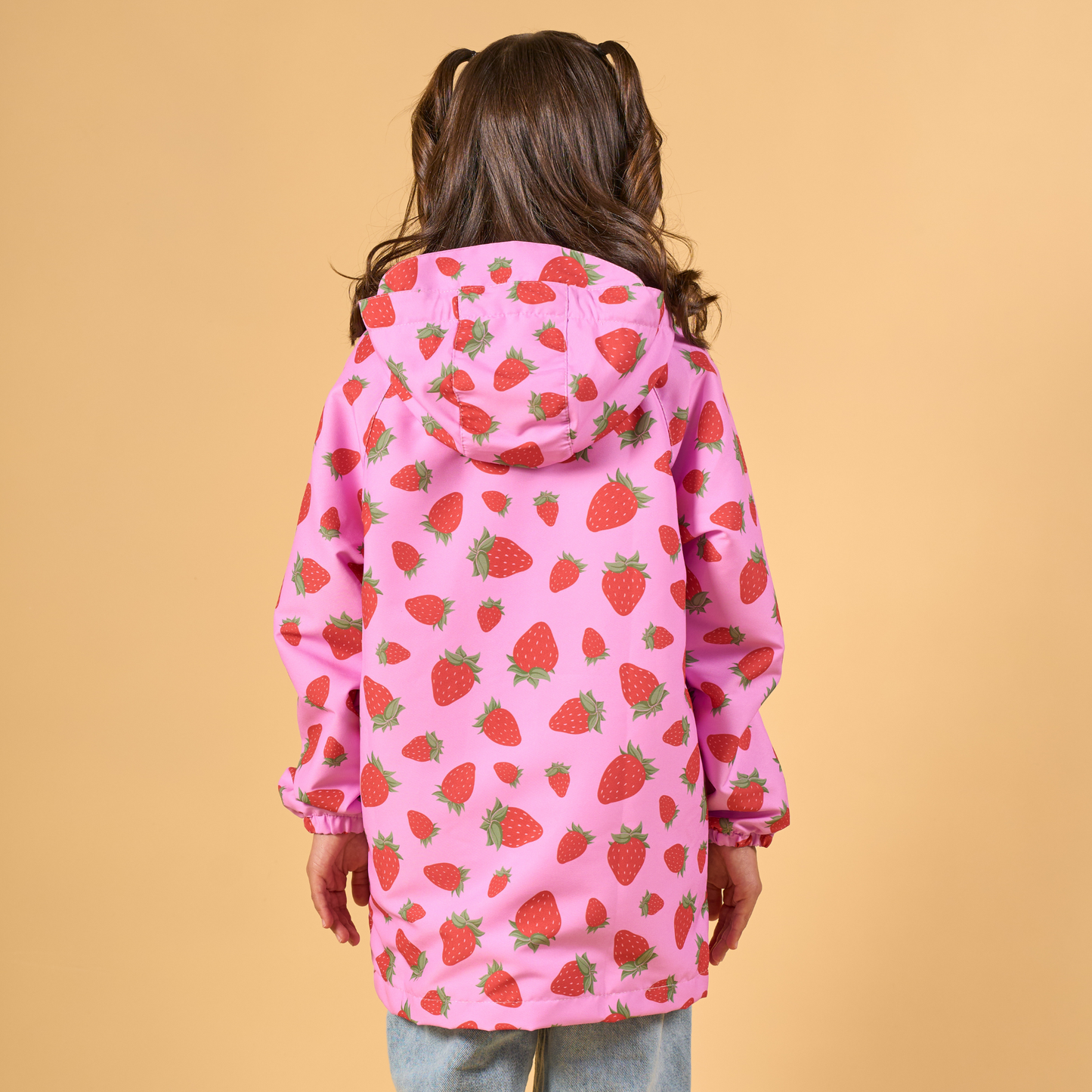 Rain Jacket Fresas Rosado