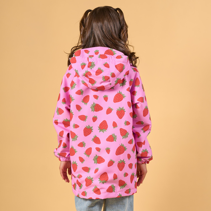 Rain Jacket Fresas Rosado