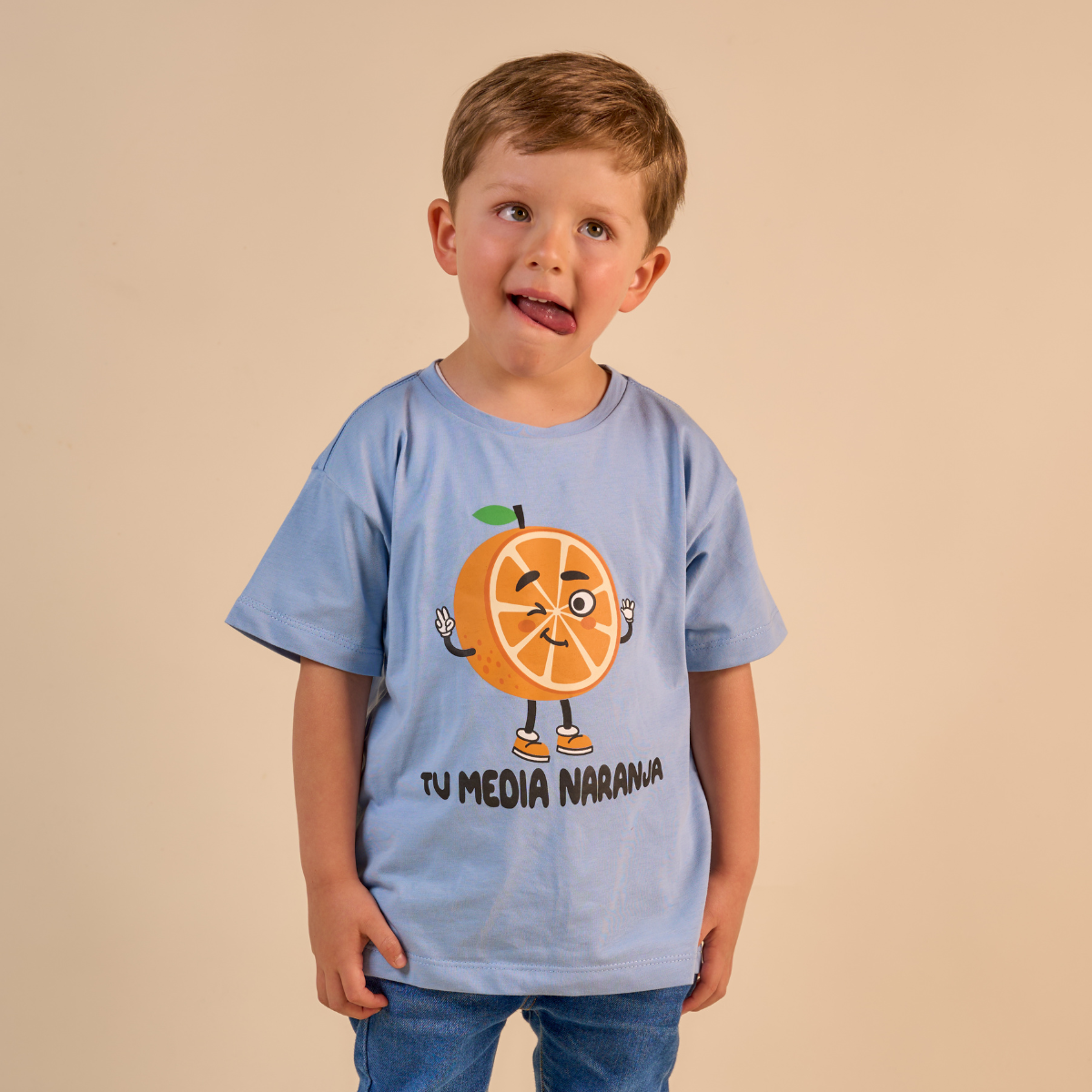 Camiseta Naranja Azul