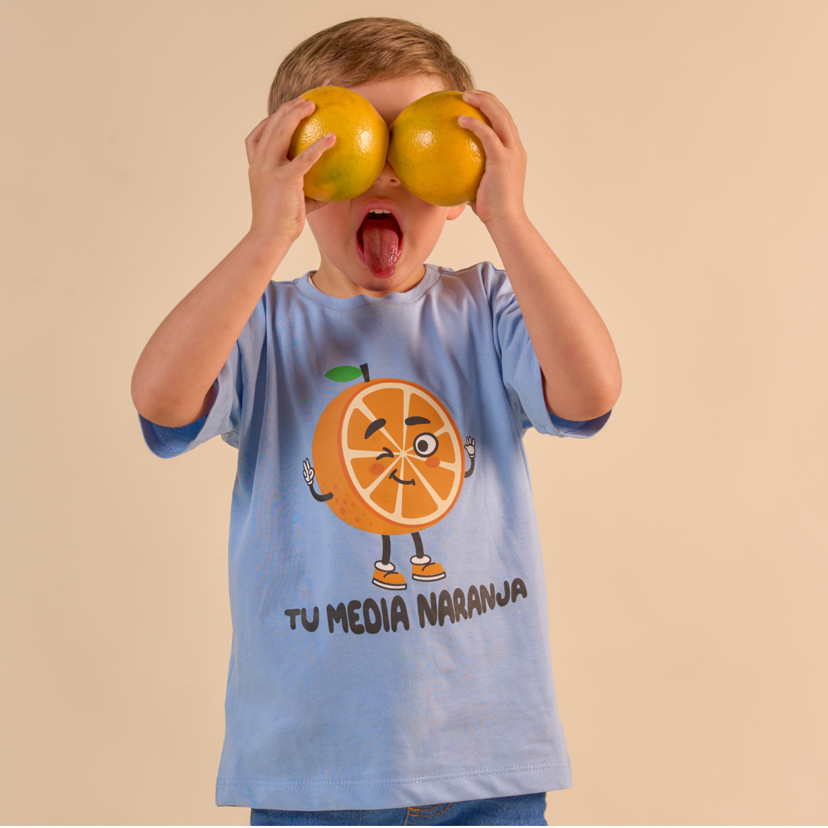 Camiseta Naranja Azul