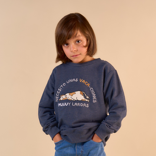 Crewneck Vaca Azul
