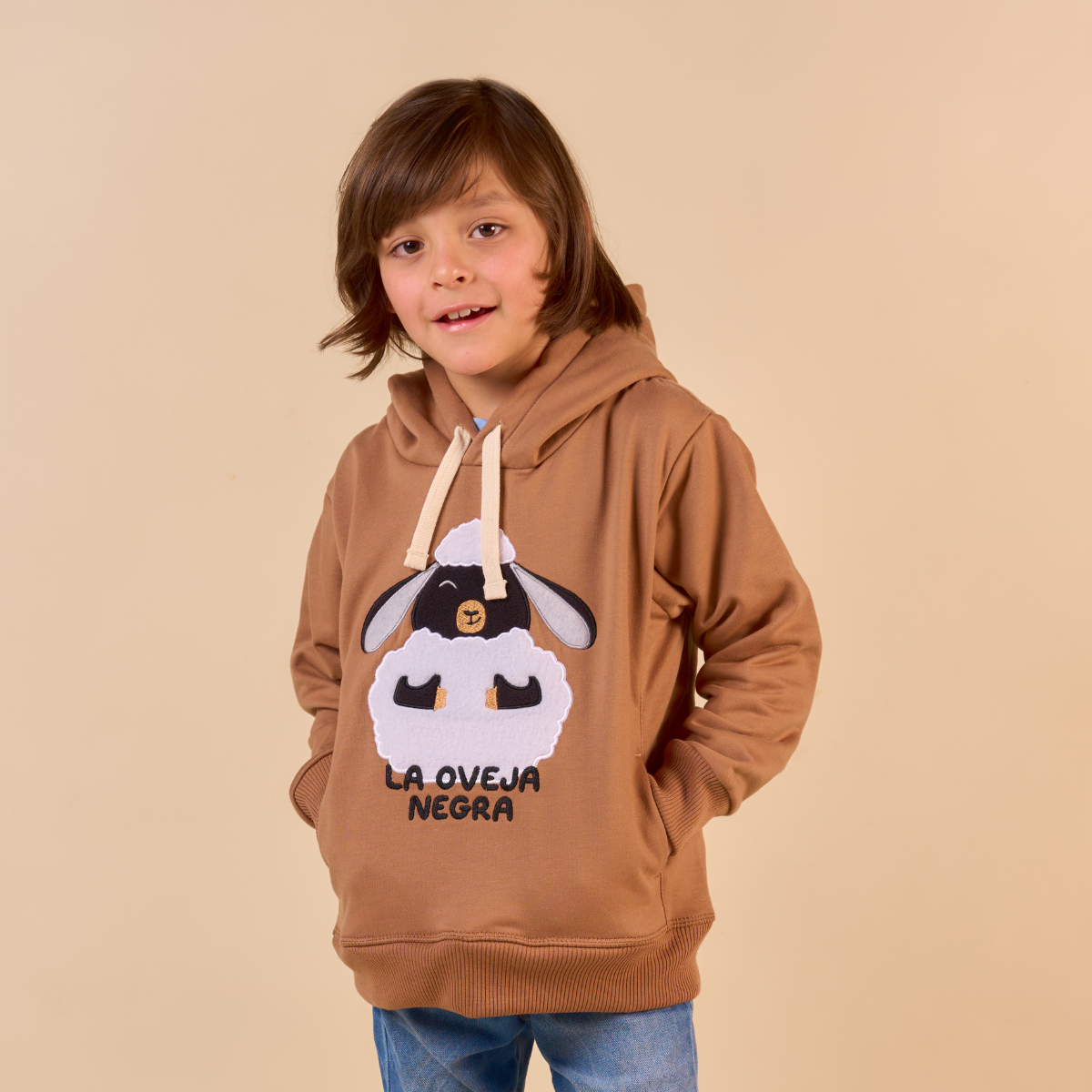 Hoodie Oveja Almendra