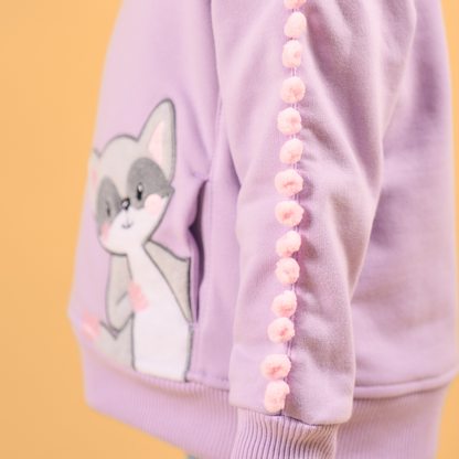 Hoodie Mapache Morado