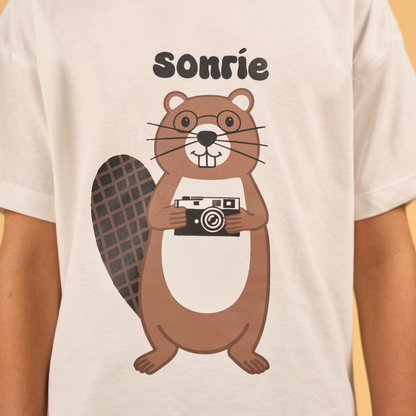 Camiseta Castor Blanco