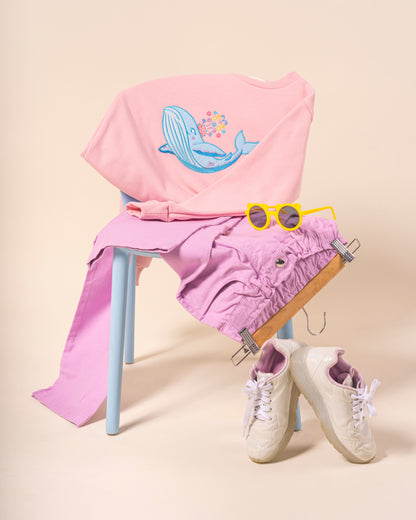 Crewneck Ballena Rosado